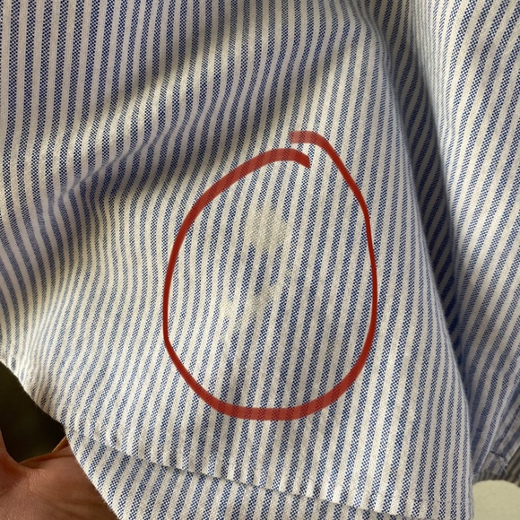 Vintage,Tommy Hilfiger men’s patriotic pinstriped, long sleeve button down shirt - Picture 5 of 6